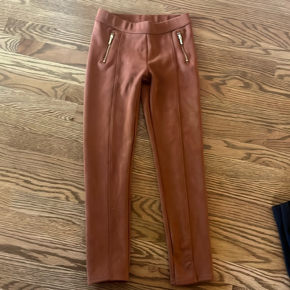 Janie and Jack sueded brown leggings 12